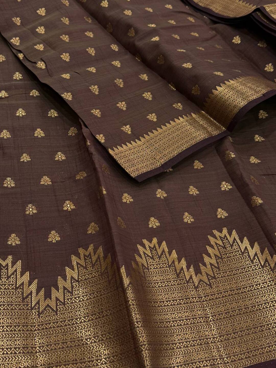 Brown Tussar Cotton Saree