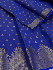 Royal Blue Tussar Cotton Saree