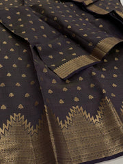 Deep Purple Tussar Cotton Saree