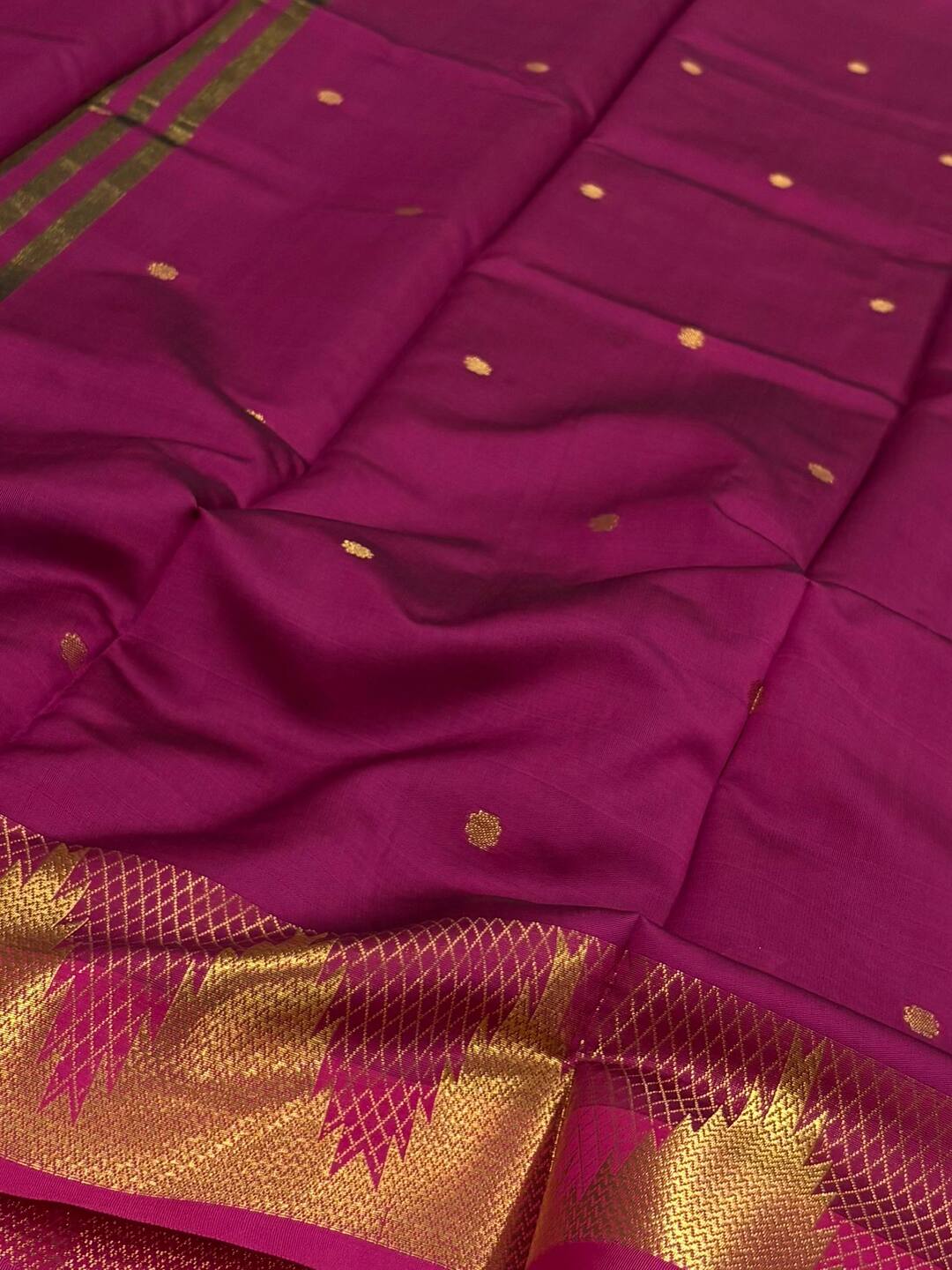 Navy Blue Cotton Silk Saree