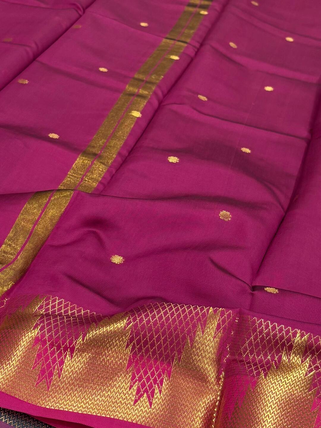 Teal Green Cotton Silk Saree
