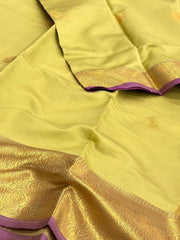 Pastel Green Cotton Silk Saree