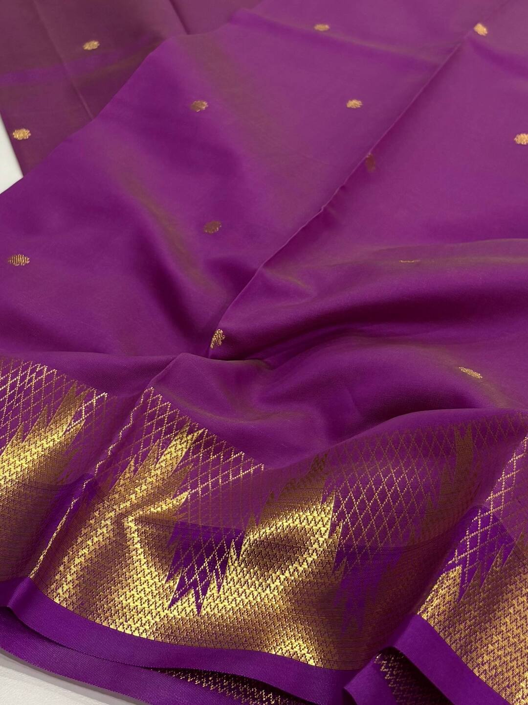 Olive Yellow Cotton Silk Saree