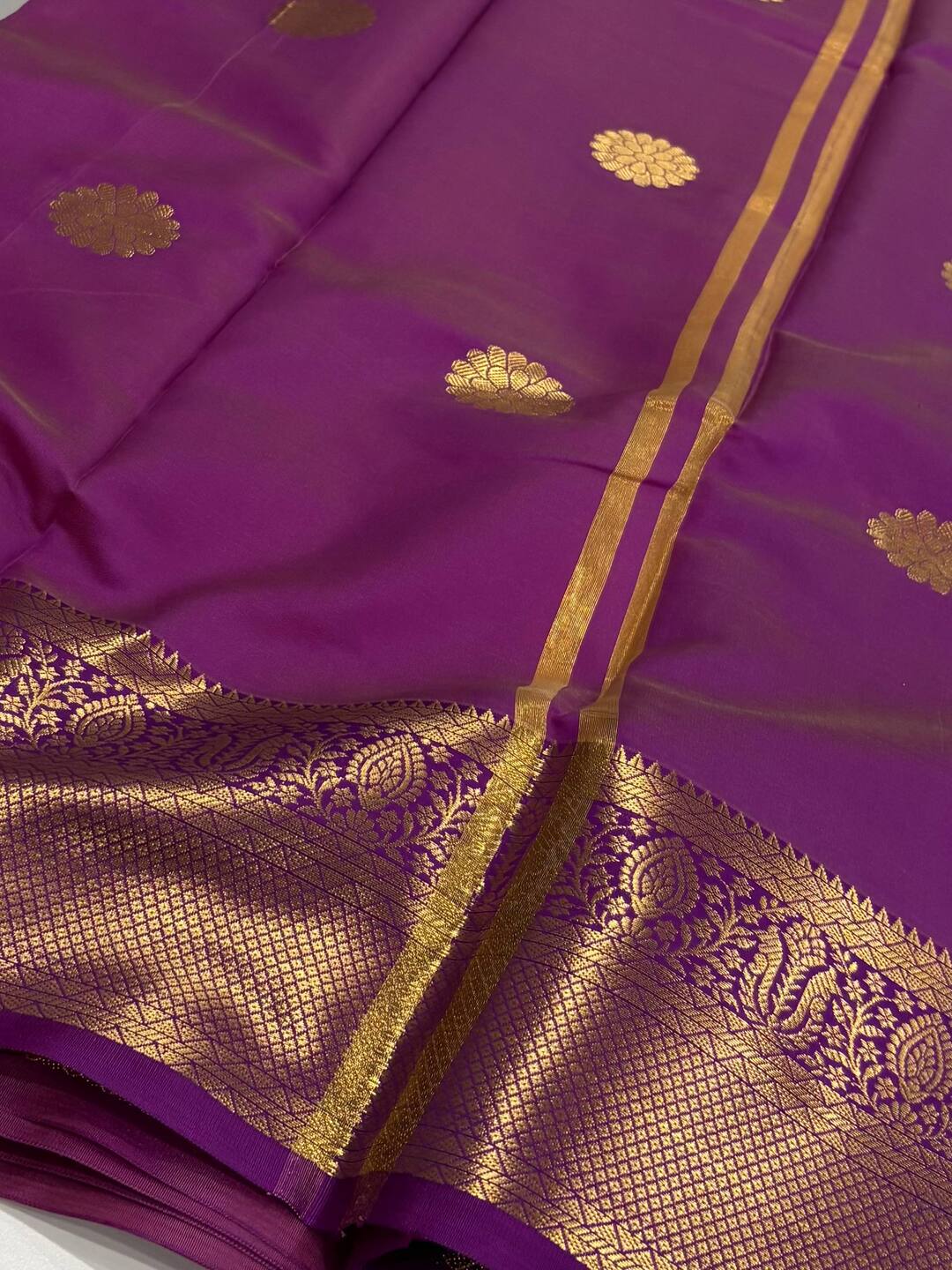 Salmon Orange Cotton Silk Saree