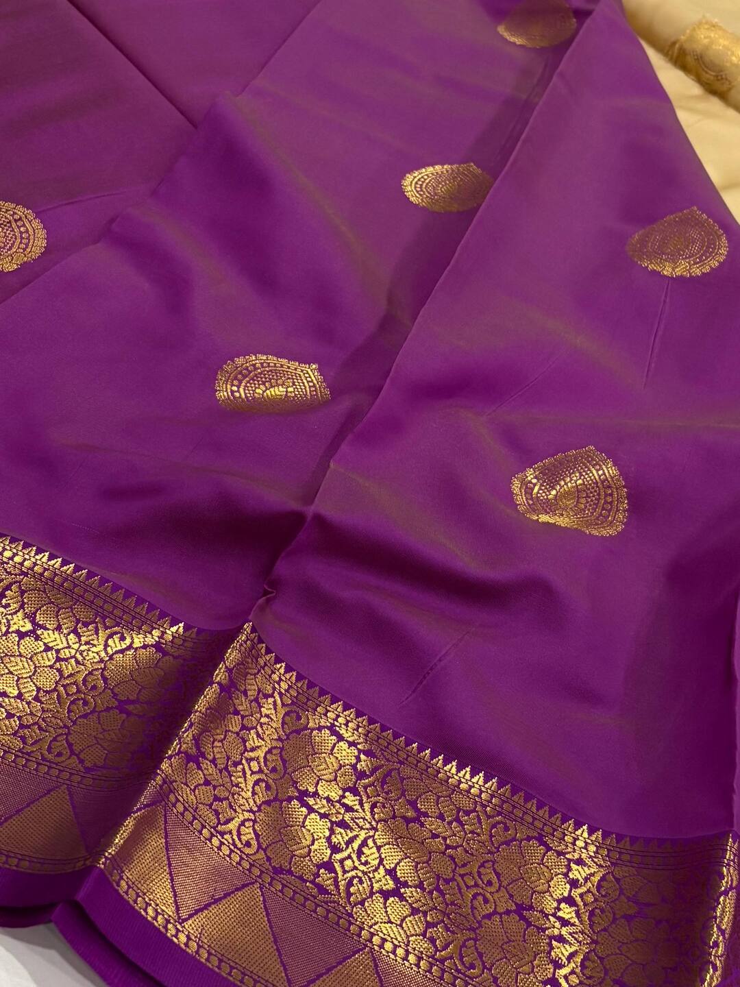 Cream Cotton Silk Saree