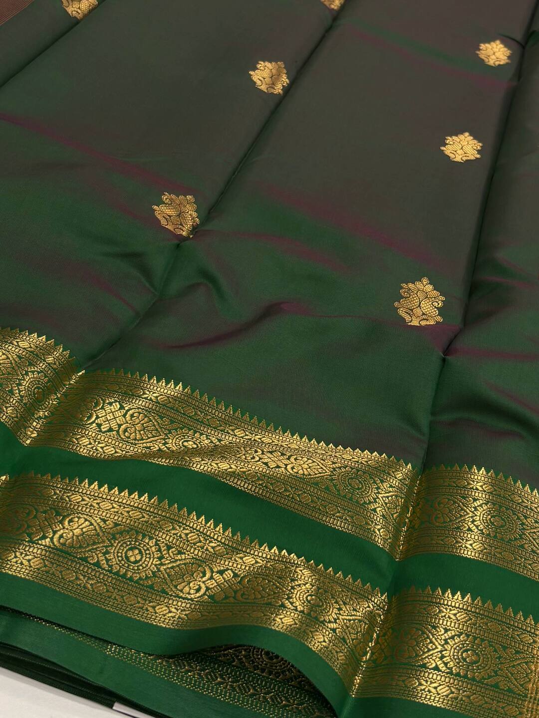 Burgundy Cotton Silk Saree