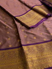 Mauve Purple Cotton Silk Saree