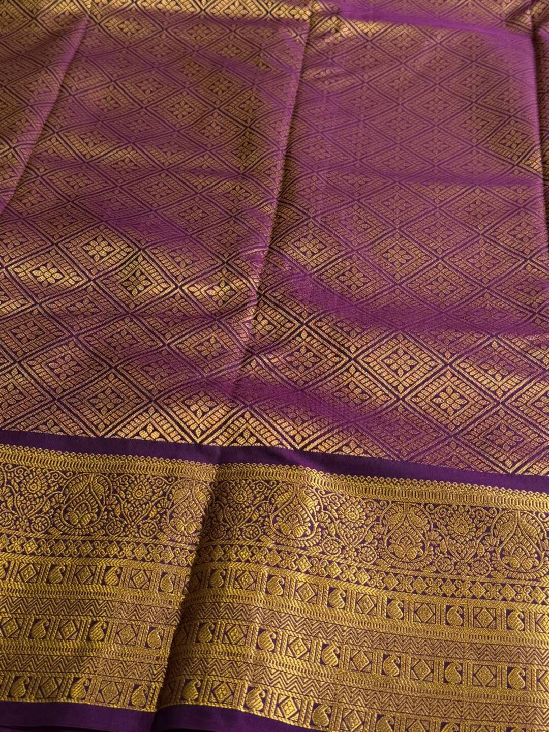 Mauve Purple Cotton Silk Saree