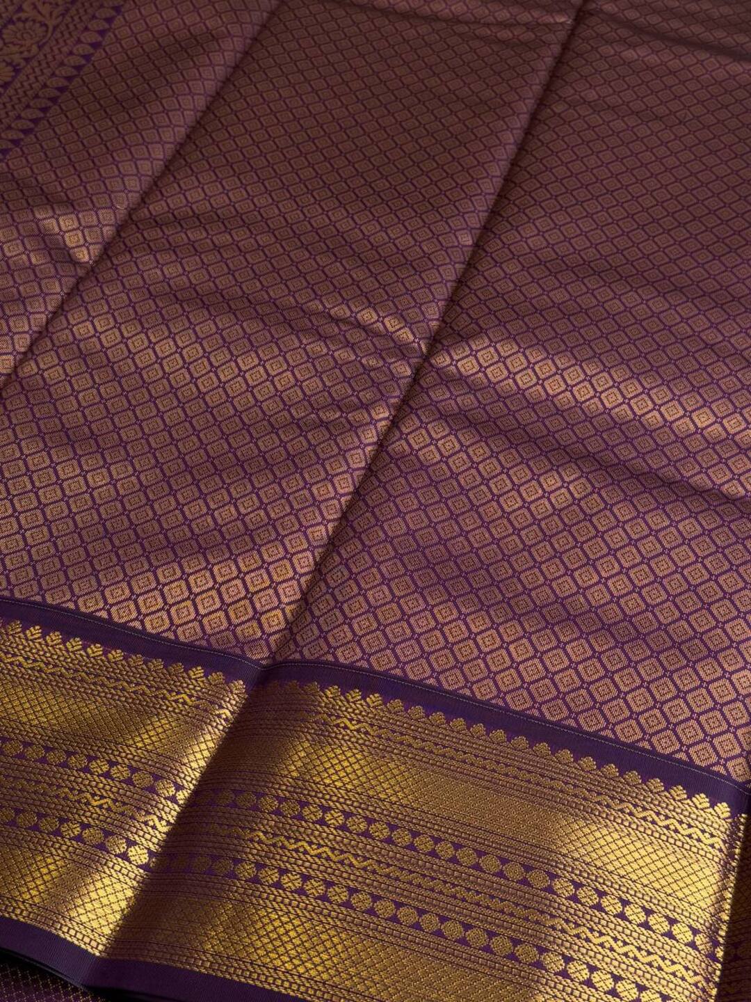 Burnt Orange Cotton Silk Saree