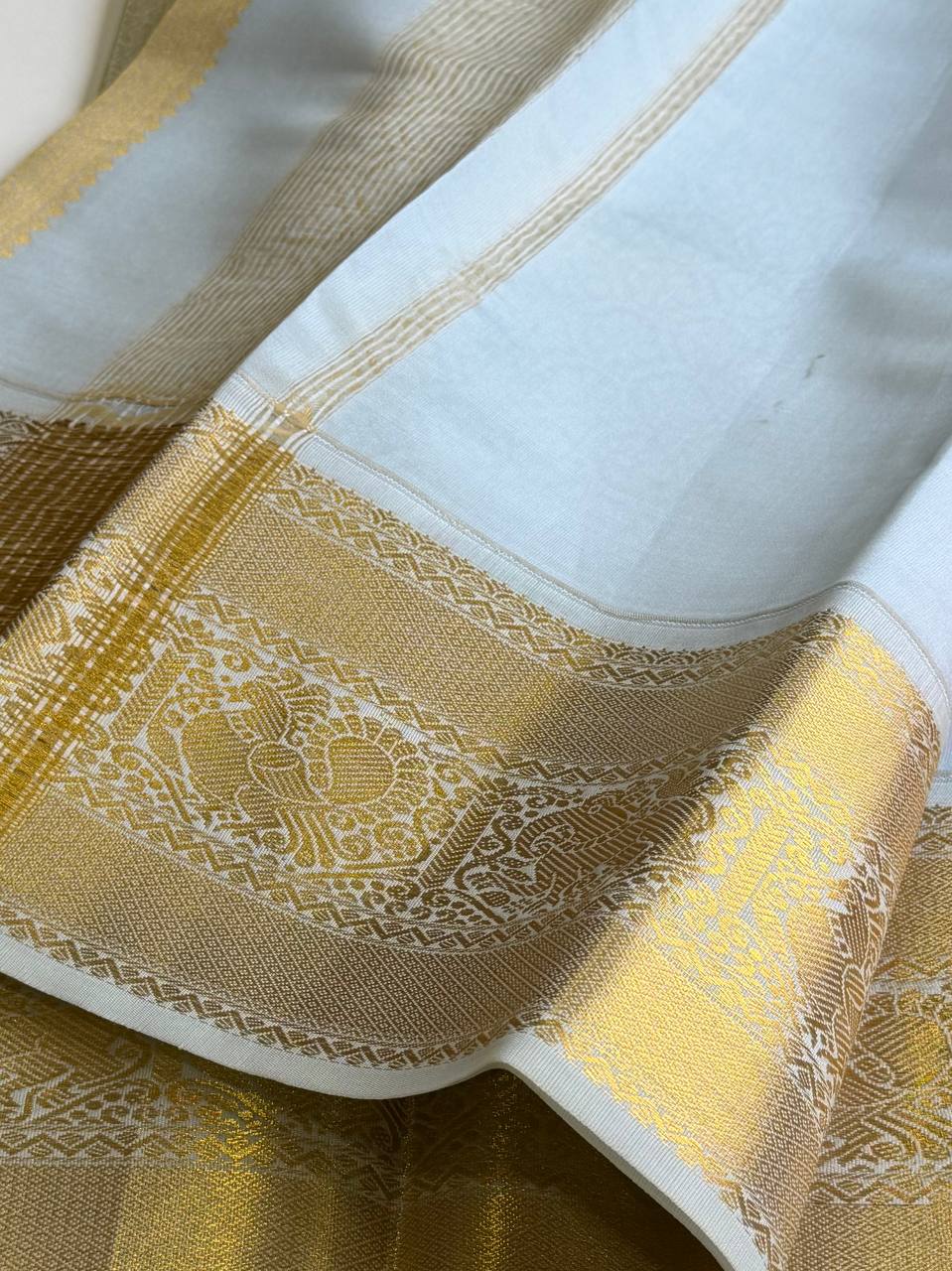 Salmon Orange Cotton Silk Saree