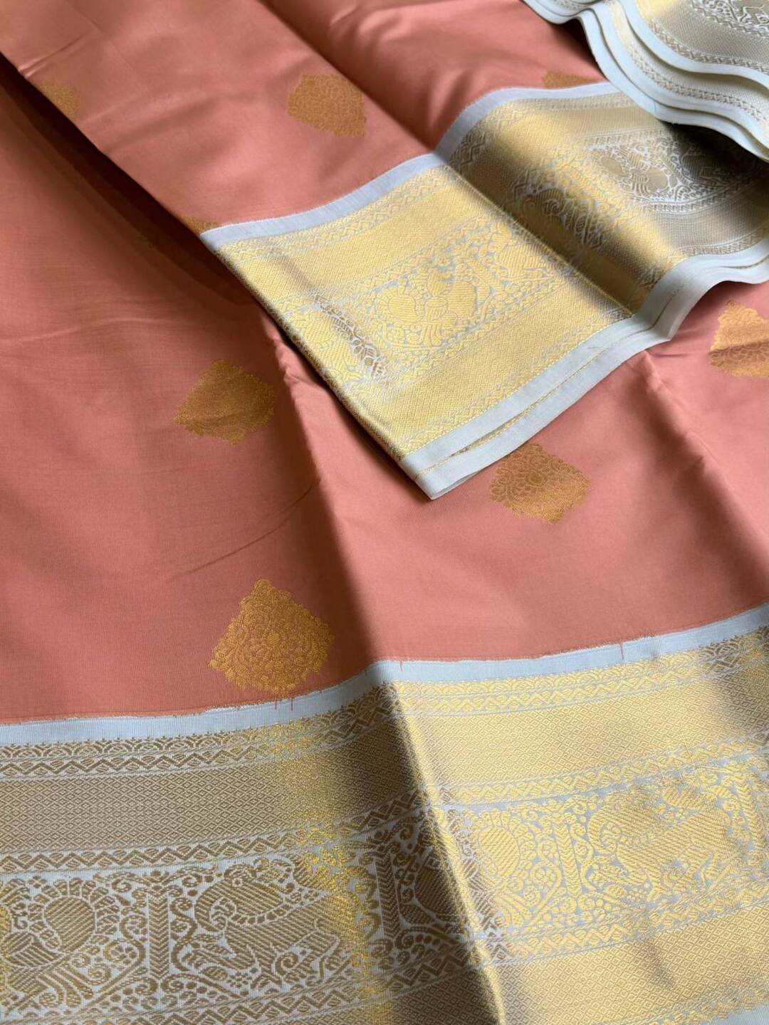 Mauve Pink Cotton Silk Saree