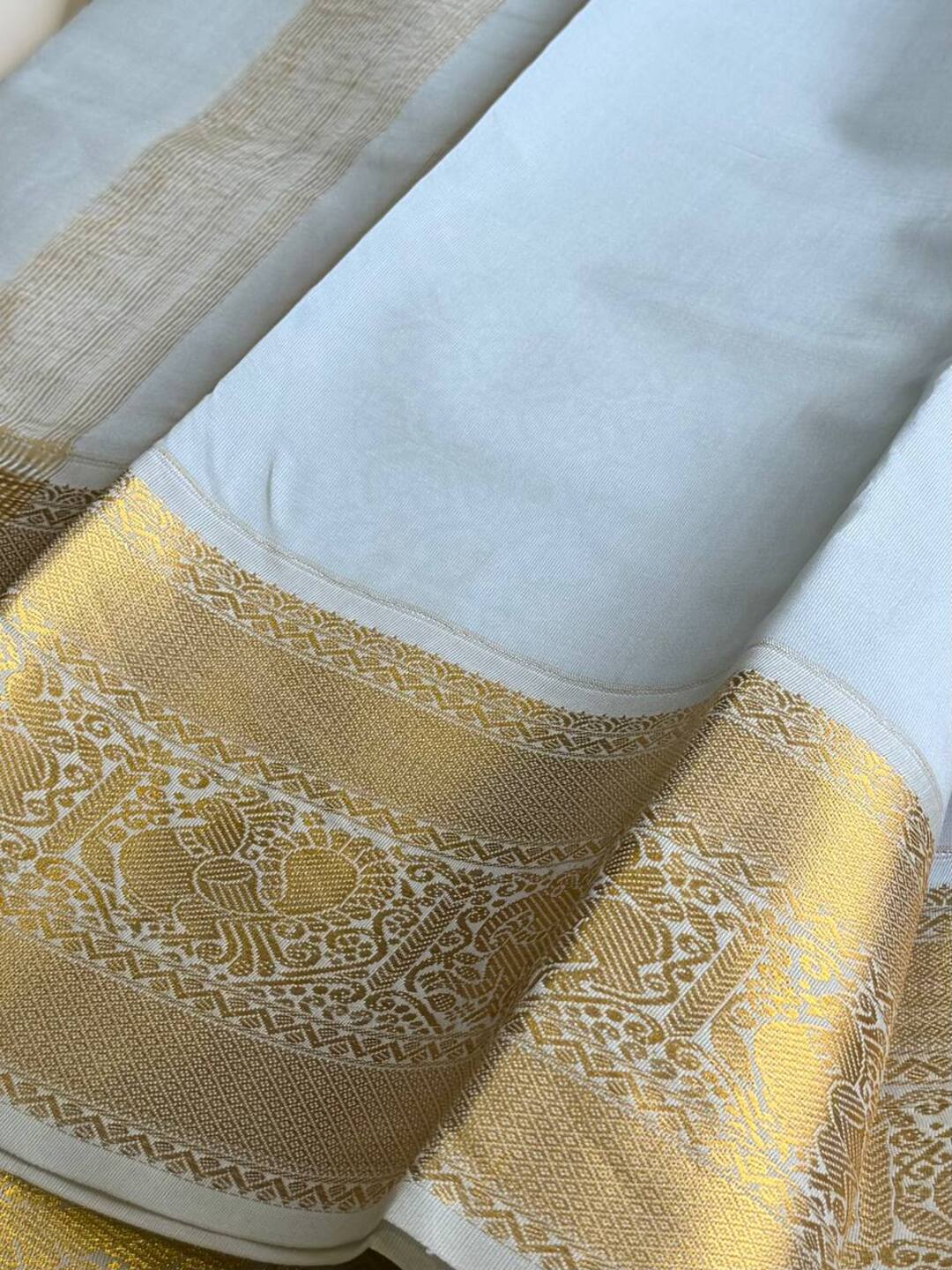 Mauve Pink Cotton Silk Saree