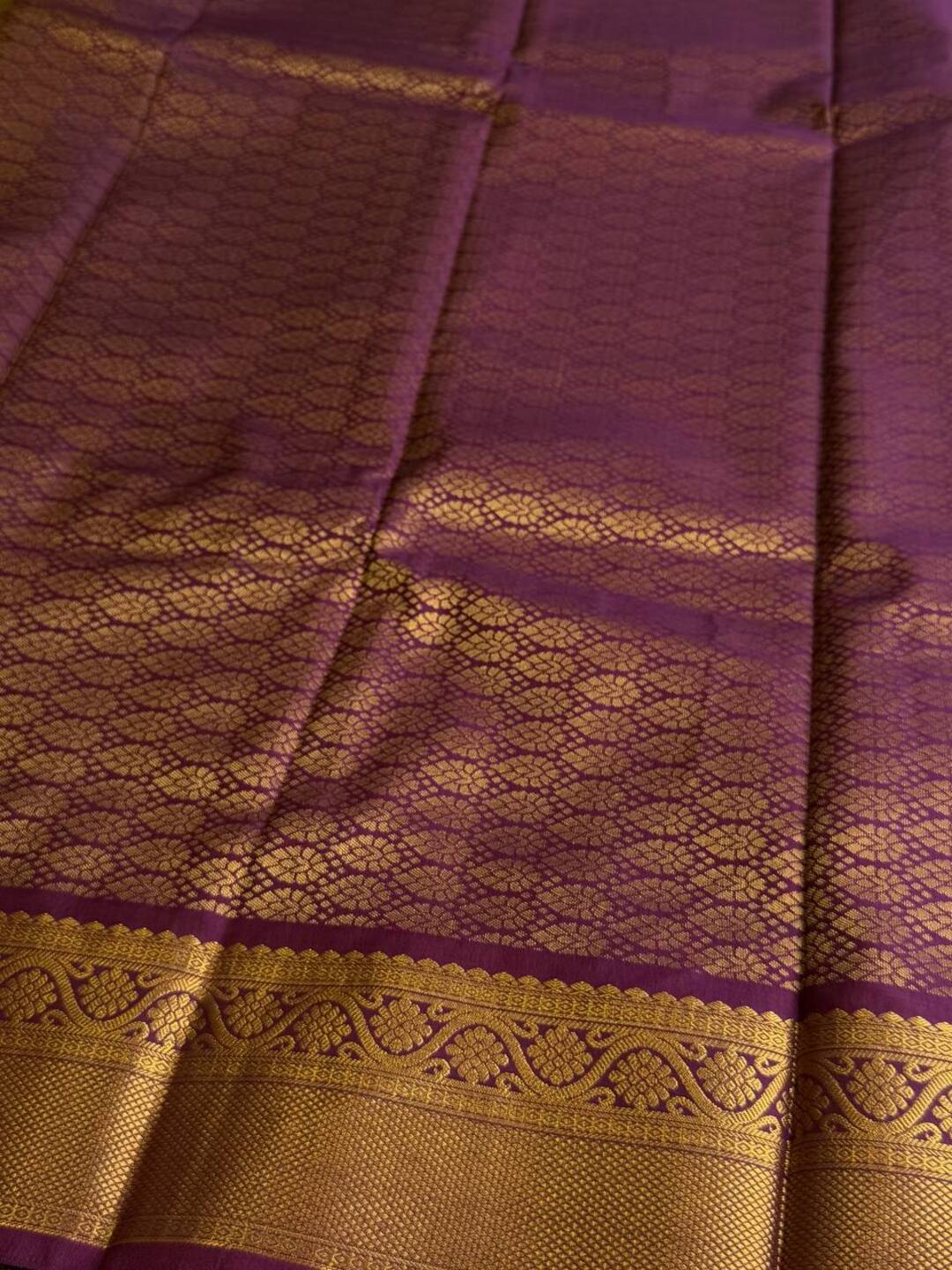 Dual Tone Green Cotton Silk Saree