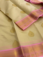 Off White Cotton Silk Saree