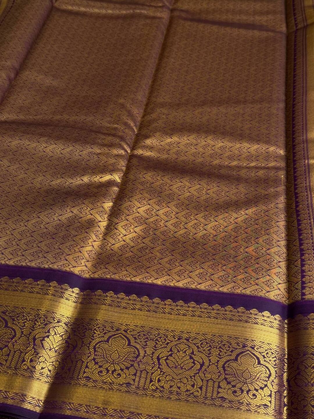 Mustard Orange Cotton Silk Saree