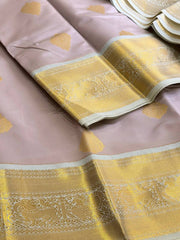 Lilac Purple Cotton Silk Saree