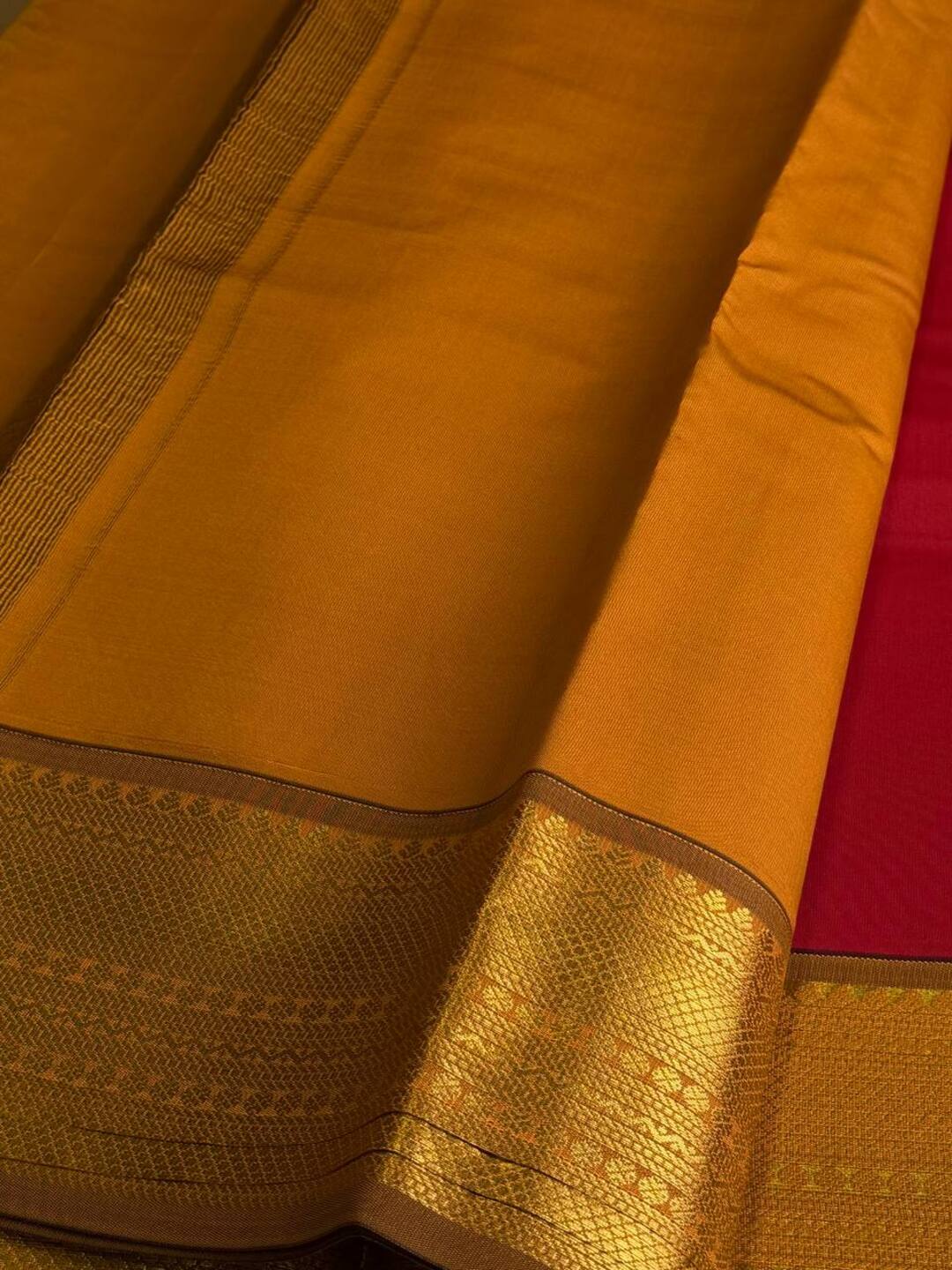 Chili Red Cotton Silk Saree