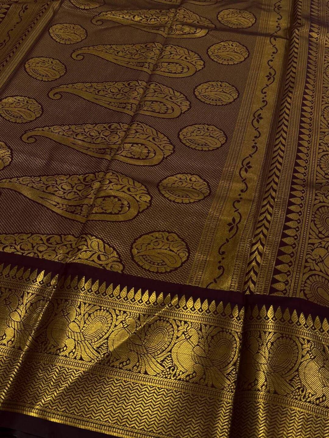 Maroon Cotton Silk Saree
