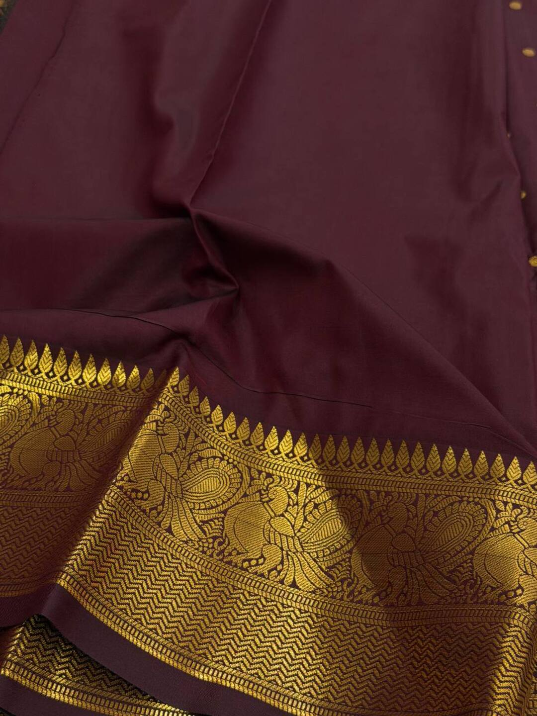 Maroon Cotton Silk Saree