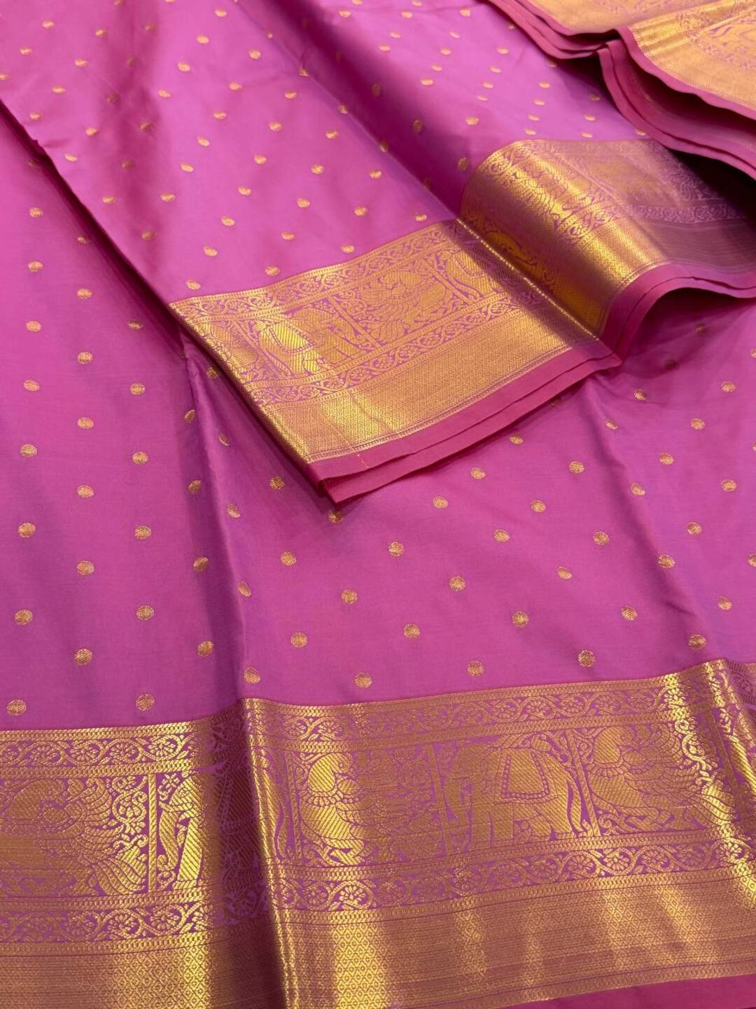 Baby Pink Cotton Silk Saree