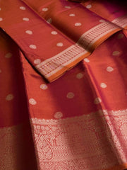 Dual Tone Pink Banaras Tissue Silk Saree