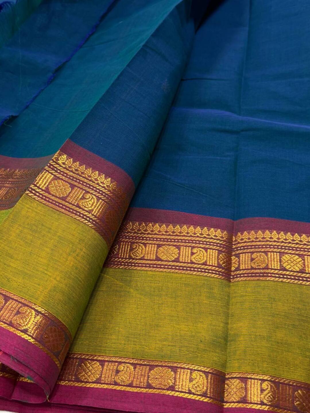 Blue Chettinad Cotton Saree