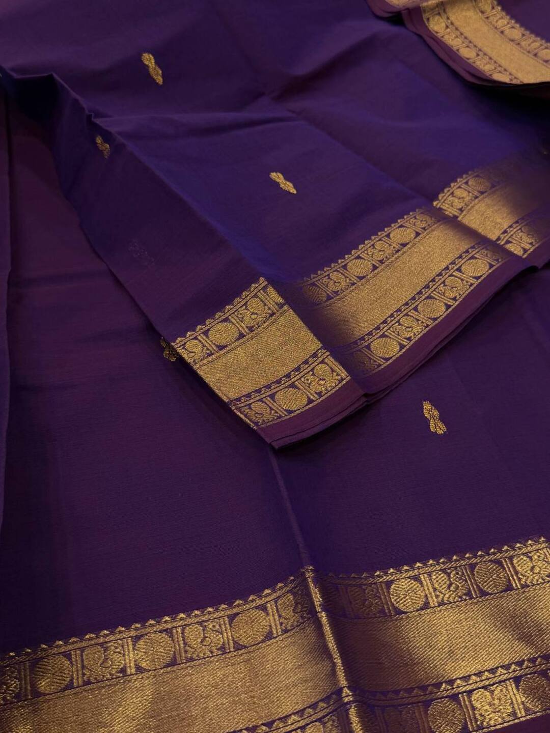 Dual Tone Purple Chettinad Cotton Saree