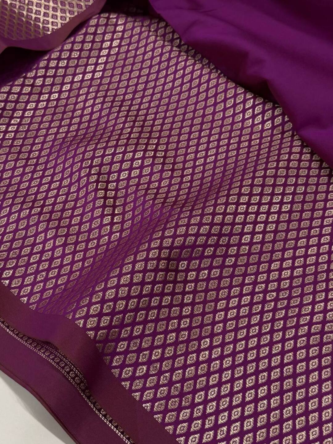 Magenta Purple Cotton Silk Saree
