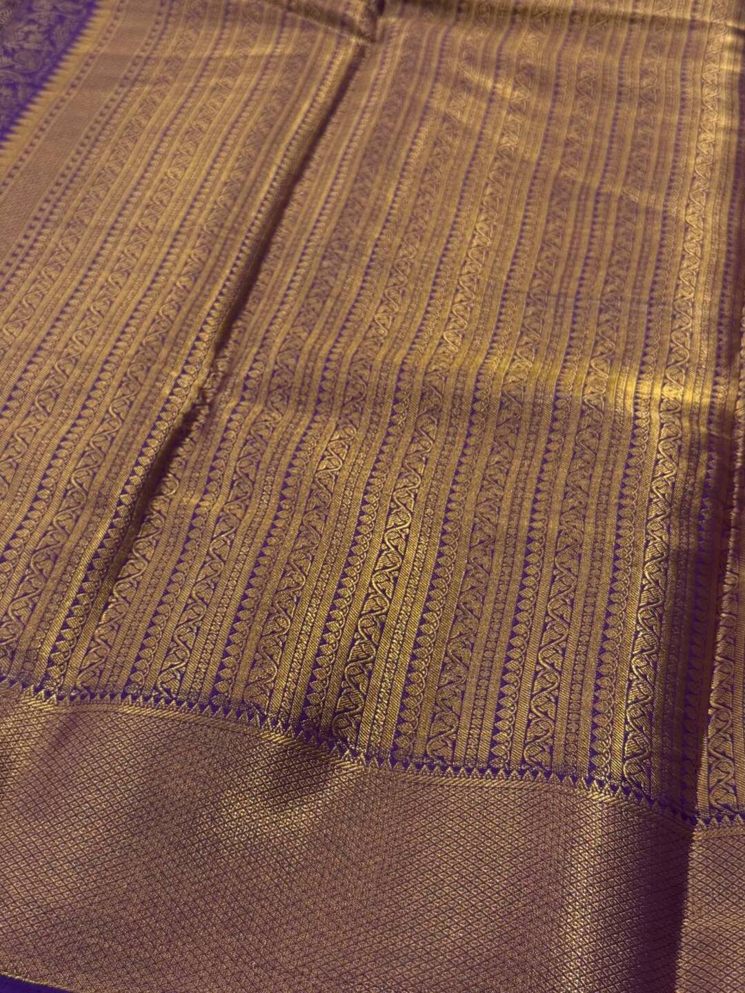 Royal Purple Full Zari Chiffon Saree