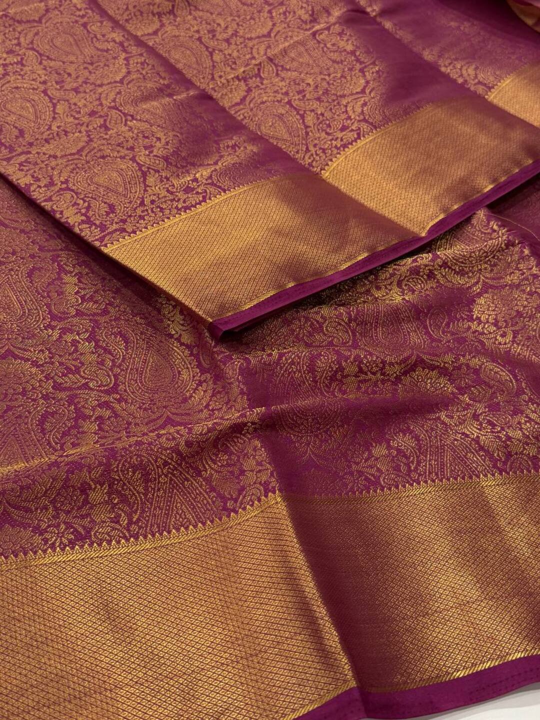 Purple Chiffon Saree