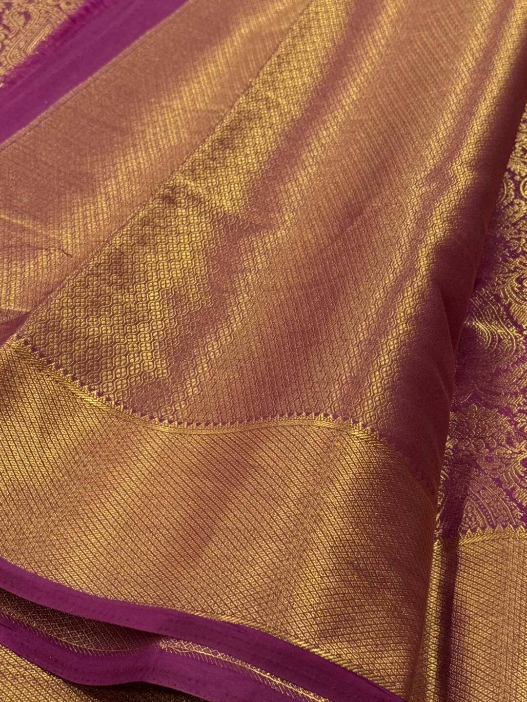 Purple Chiffon Saree