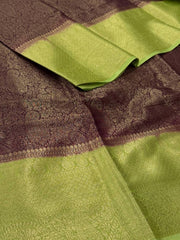 Burgundy Chiffon Saree
