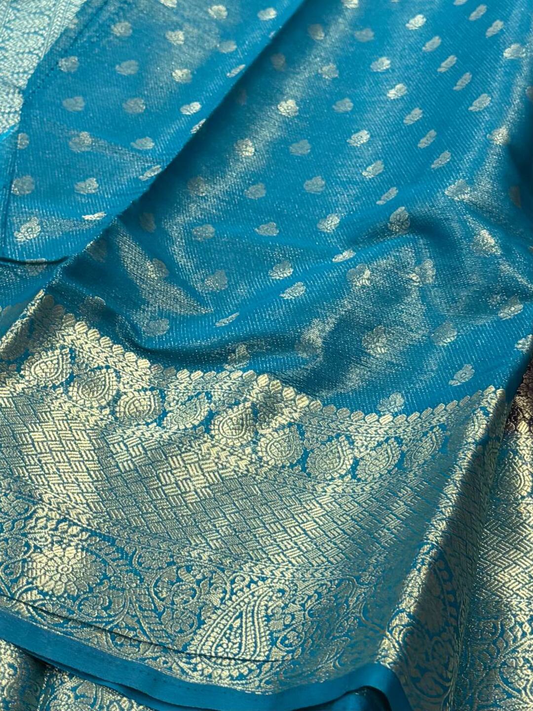Midnight Blue Chiffon Saree