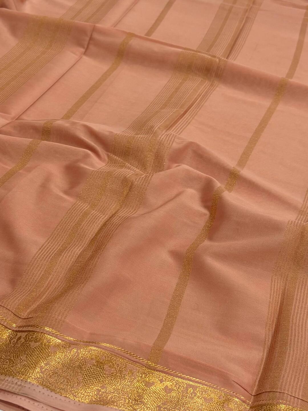 Royal Purple With Pastel Pink Chiffon Saree