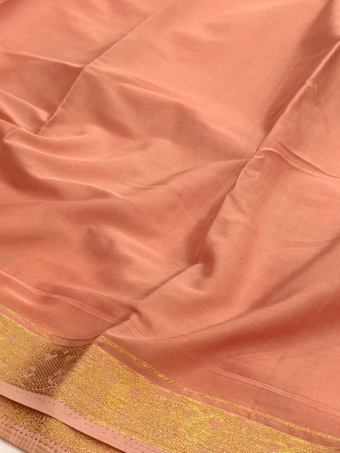 Royal Purple With Pastel Pink Chiffon Saree