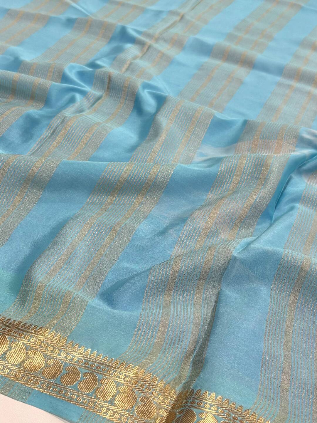 Royal Blue Semi Mysore Silk Saree
