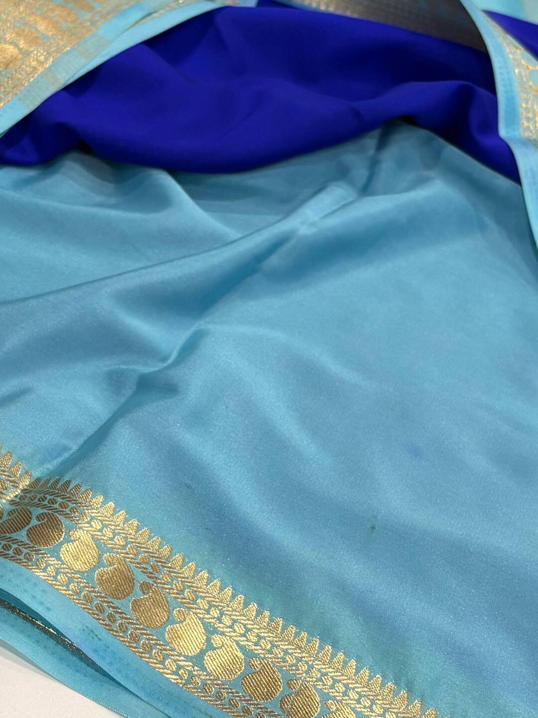 Royal Blue Semi Mysore Silk Saree