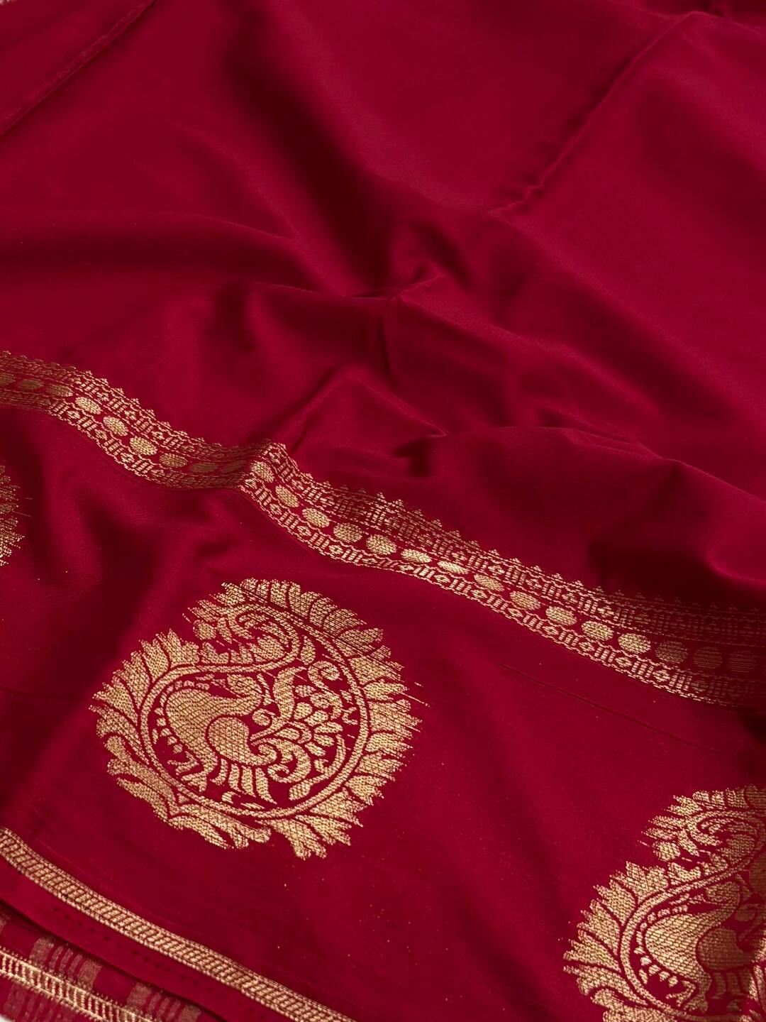 Lavender Purple Semi Mysore Chiffon Saree