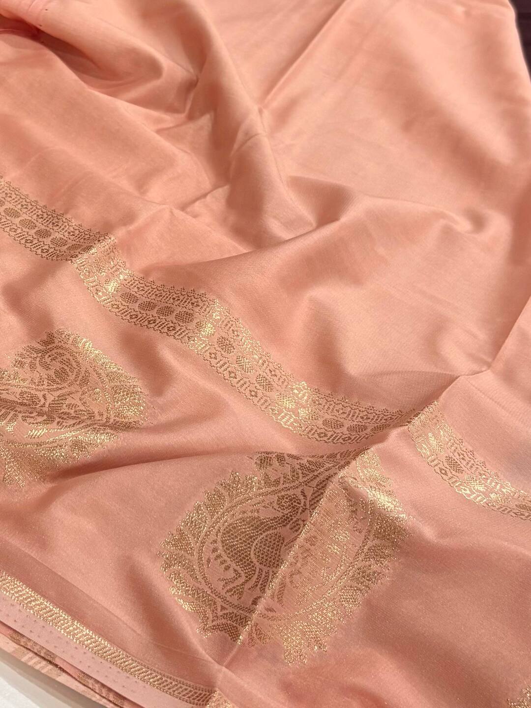 Wine Purple Semi Mysore Chiffon Saree