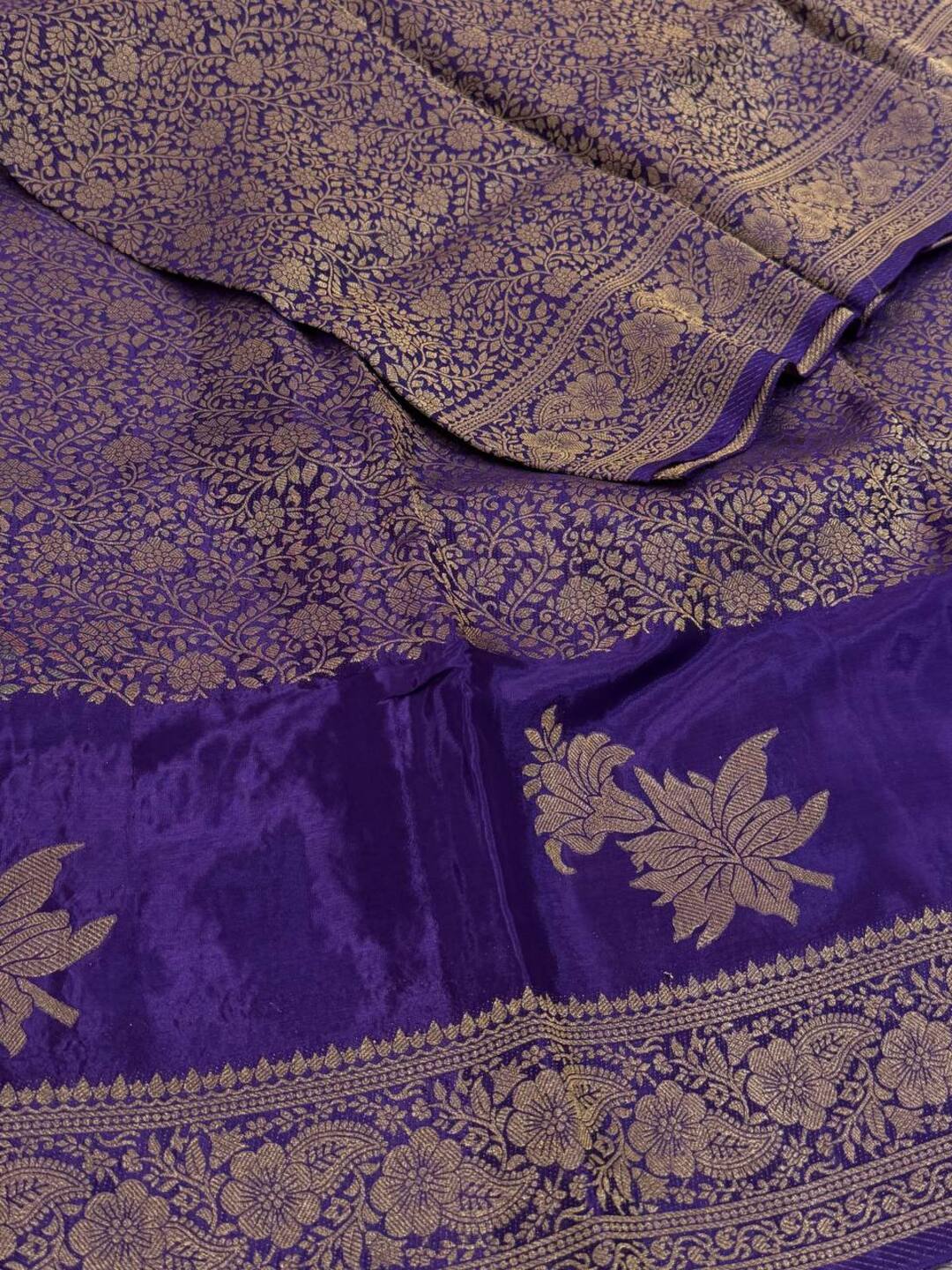 Royal Blue Chiffon Silk Saree