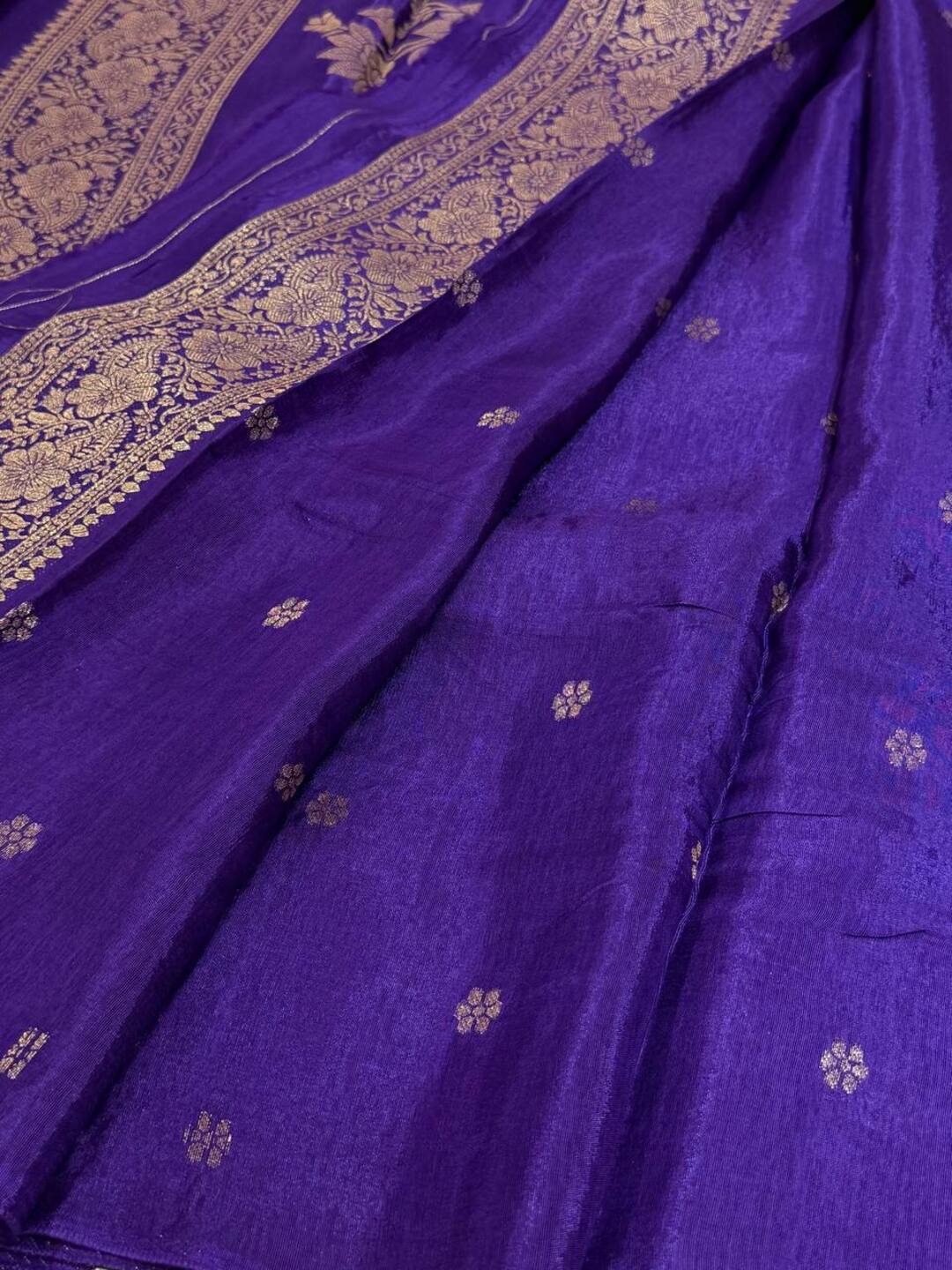 Royal Blue Chiffon Silk Saree