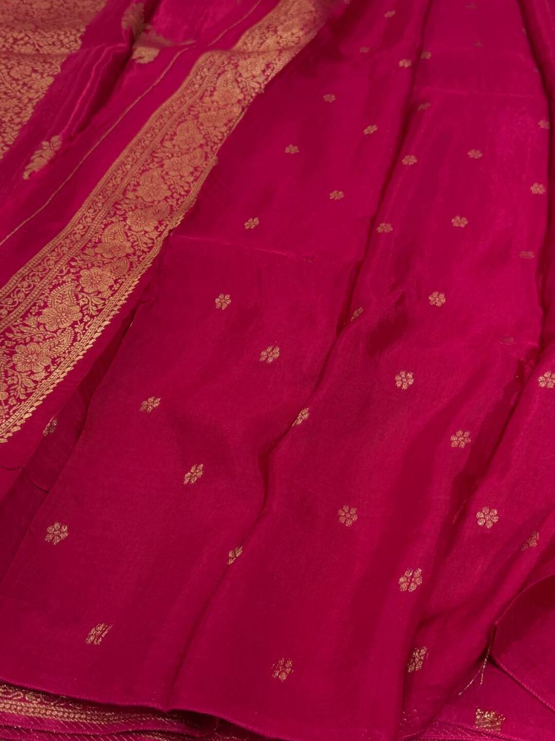 Hot Pink Chiffon Silk Saree