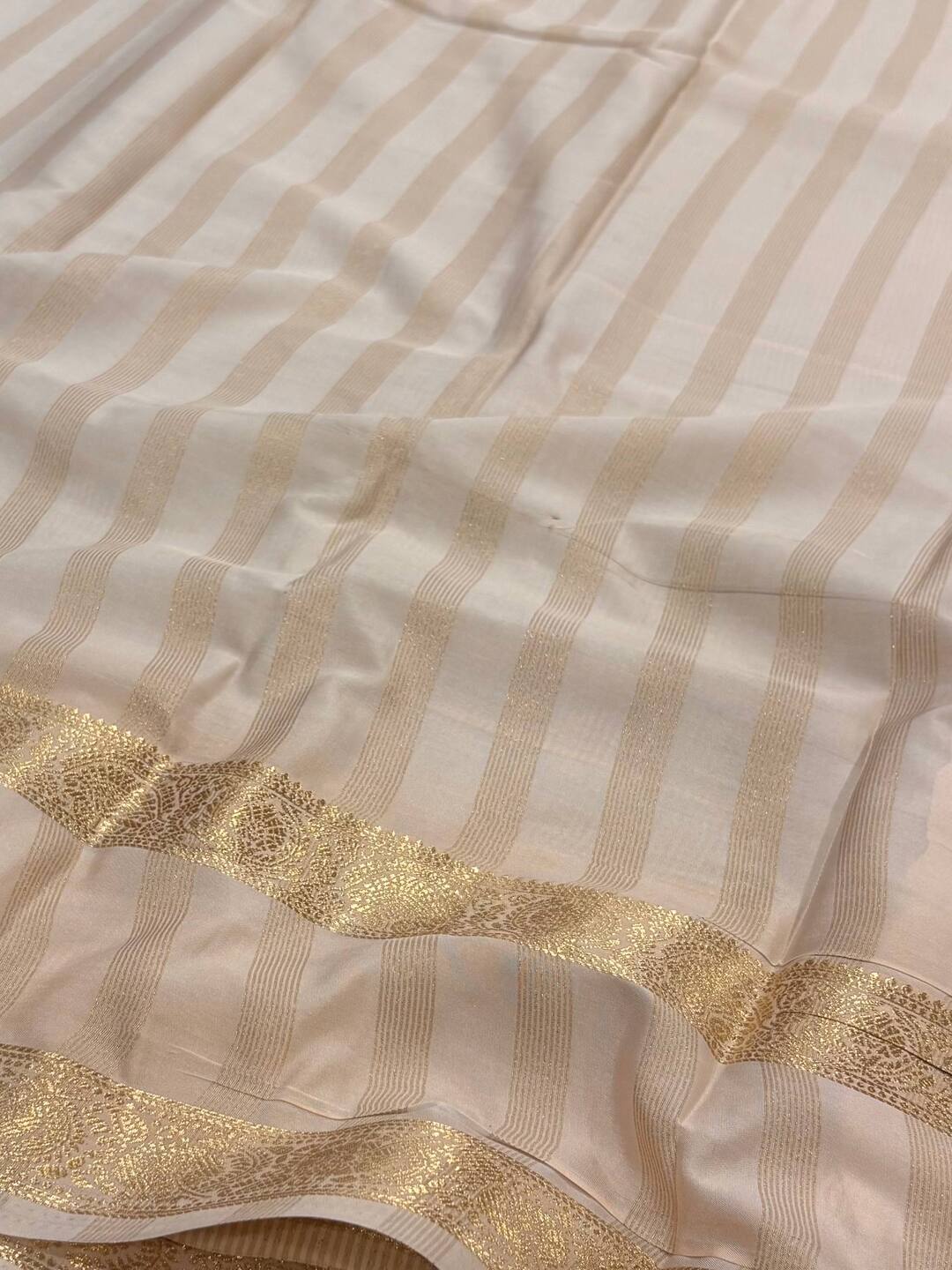 Deep Teal Checked Chiffon Saree