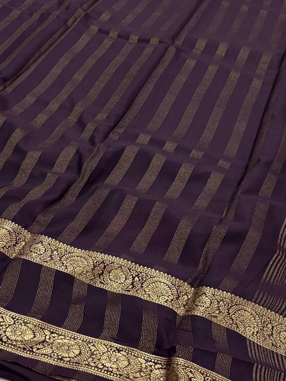 Pastel Pink Checked Chiffon Saree
