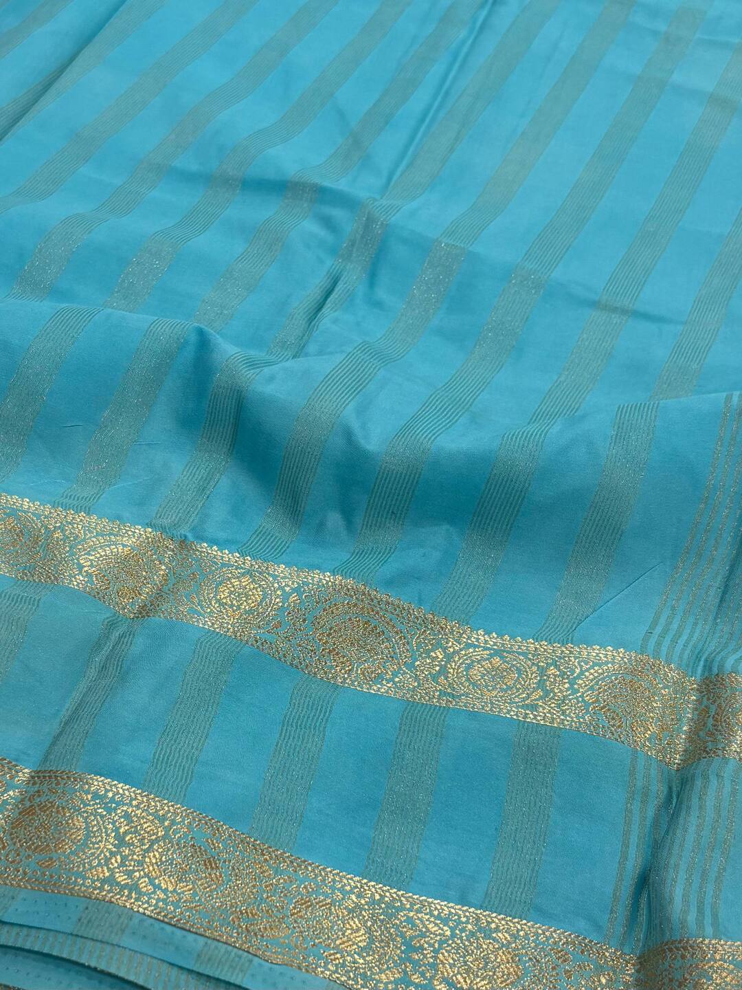 Black Checked Chiffon Saree