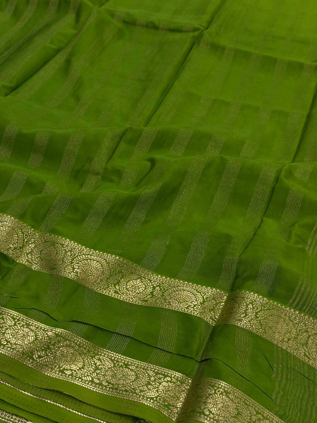 Deep Brown Checked Chiffon Saree