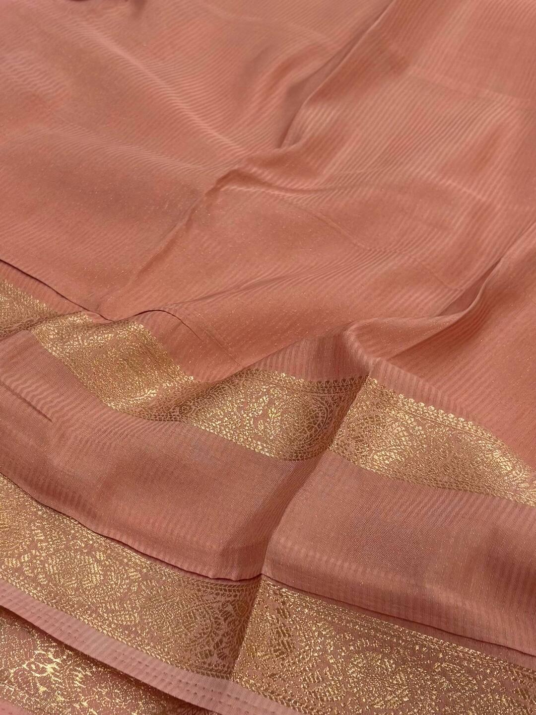 Wine Purple Checked Chiffon Saree