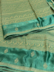 Turquoise Chiffon Saree