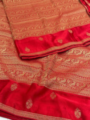 Chili Red Chiffon Saree