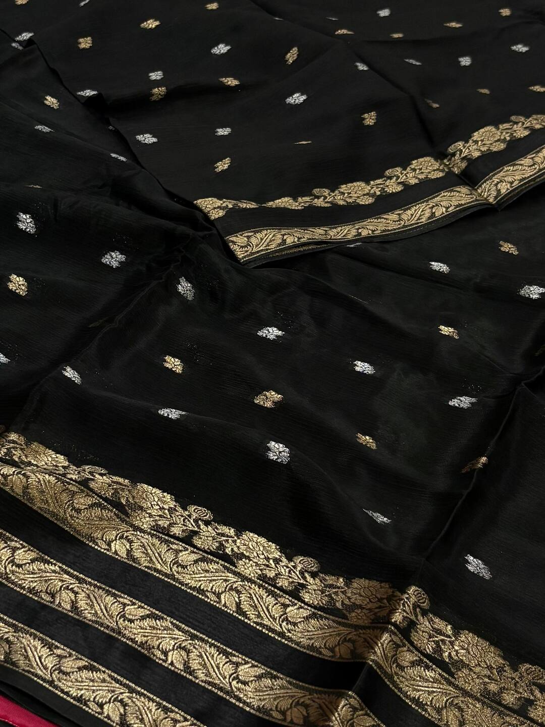 Black Chiffon Saree